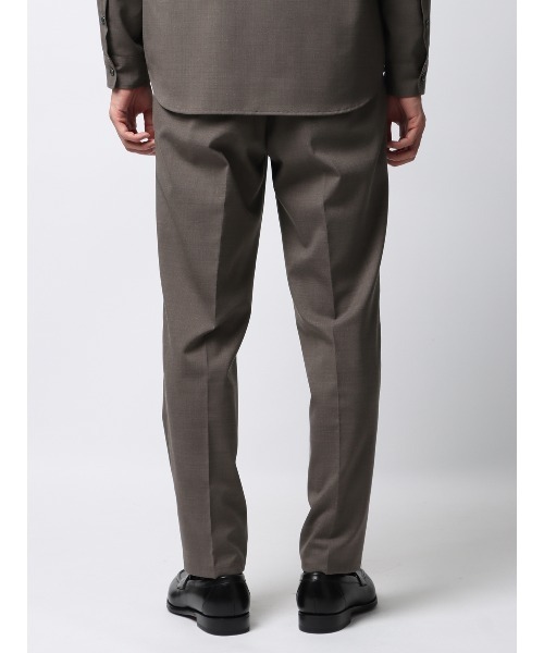 SUIT SQUARE(スーツスクエア)の「タックイージーパンツ ストレッチ ウールポリエステル トロピカル 無地 裾上げ済み(スラックス・メンズ・チャコールグレー/ブラウン・LL/L/M/S)」の7枚目の写真