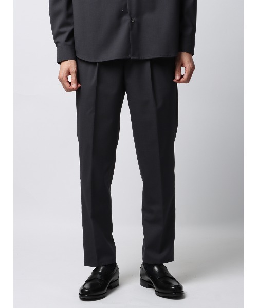 SUIT SQUARE(スーツスクエア)の「タックイージーパンツ ストレッチ ウールポリエステル トロピカル 無地 裾上げ済み(スラックス・メンズ・チャコールグレー/ブラウン・LL/L/M/S)」の12枚目の写真