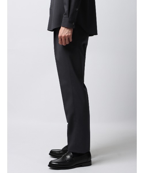 SUIT SQUARE(スーツスクエア)の「タックイージーパンツ ストレッチ ウールポリエステル トロピカル 無地 裾上げ済み(スラックス・メンズ・チャコールグレー/ブラウン・LL/L/M/S)」の13枚目の写真