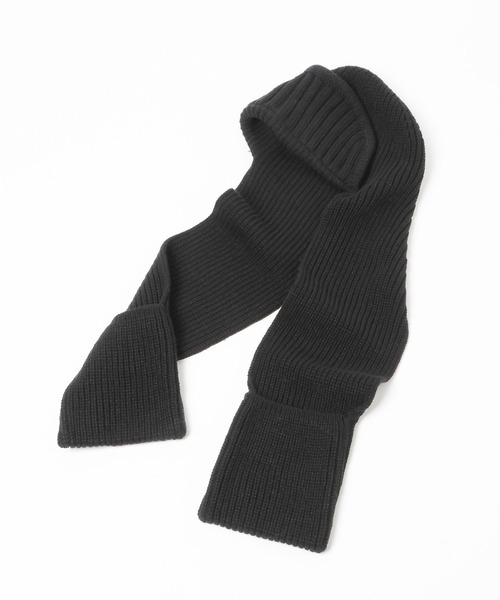 BAYFLOW（ベイフロー）の「ニットマフラーフライトハット（ハット・レディース・ブラック/グレー・FREE）」の7枚目の写真