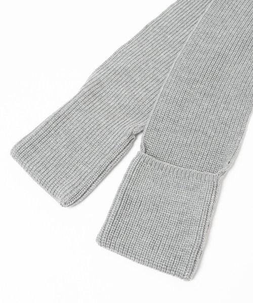 BAYFLOW（ベイフロー）の「ニットマフラーフライトハット（ハット・レディース・ブラック/グレー・FREE）」の8枚目の写真