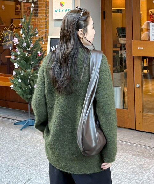 fredy emue（フレディエミュ）の「ミドル丈片畦ニットプルオーバー（ニット/セーター・レディース・イエロー/カーキ/ベビーピンク/ライトグレー・38）」の3枚目の写真