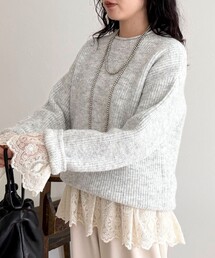 fredy emue | ミドル丈片畦ニットプルオーバー(ニット/セーター)
