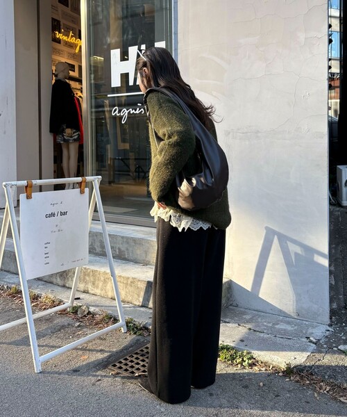 fredy emue（フレディエミュ）の「ミドル丈片畦ニットプルオーバー（ニット/セーター・レディース・イエロー/カーキ/ベビーピンク/ライトグレー・38）」の11枚目の写真