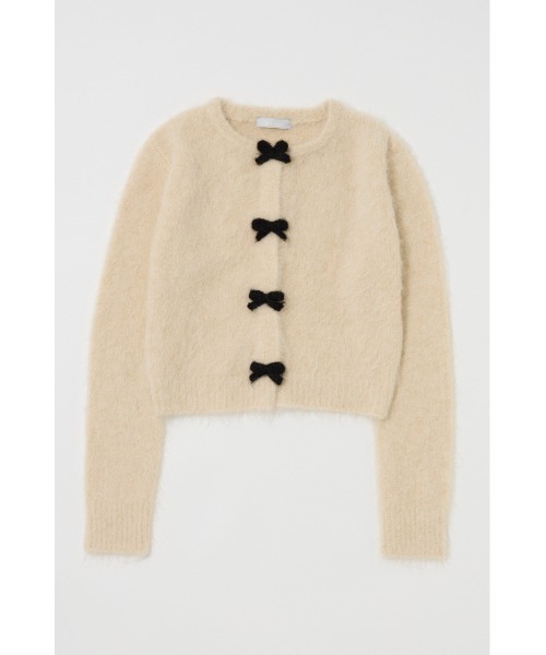 MOUSSY FRONT RIBBON カーディガン　　アイボリー FRONT RIBBON カーディガン（カーディガン/ボレロ）｜MOUSSY（マウジー