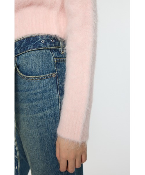 MOUSSY(マウジー)の「FRONT RIBBON カーディガン(カーディガン/ボレロ・レディース・ライトピンク/ライトブラック/杢グレー/アイボリー・FREE)」の20枚目の写真