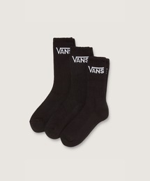 VANS（バンズ）の「クラシック クルーソックス（3足） / CLASSIC CREW Black VN000F0XBLK1（ソックス/靴下）」