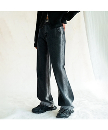 Side-line Wide Pants BLACK
