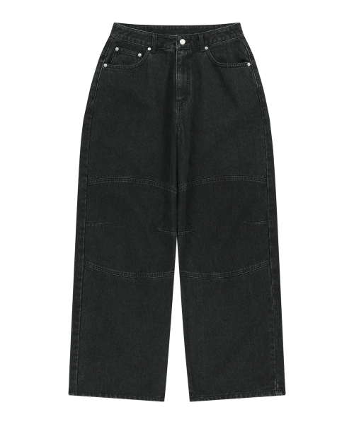 AAKAM（アーカム）の「Knee Incision Washed Denim Pants (Black)（デニムパンツ・レディース・その他・1/2）」の14枚目の写真