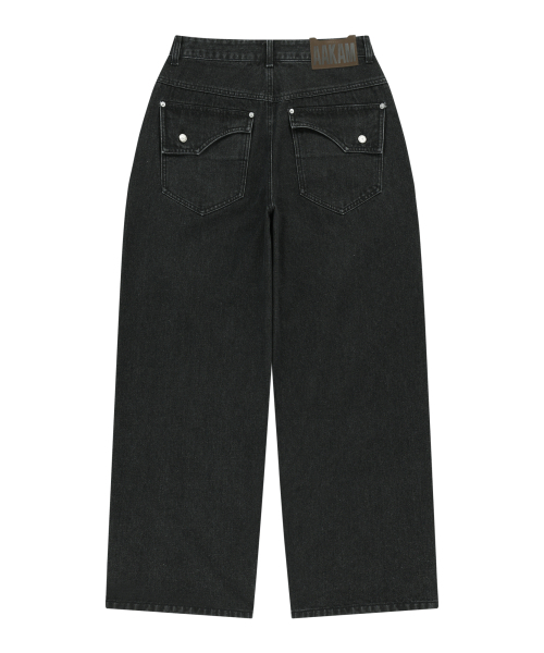 AAKAM（アーカム）の「Knee Incision Washed Denim Pants (Black)（デニムパンツ・レディース・その他・1/2）」の15枚目の写真