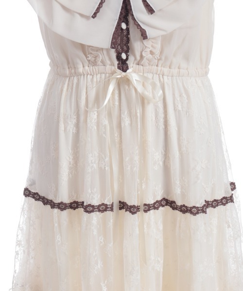 axes femme（アクシーズファム）の「リボンセットレースワンピース（ワンピース・レディース・ブラック/キナリ・FREE）」の21枚目の写真