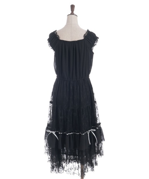 axes femme（アクシーズファム）の「リボンセットレースワンピース（ワンピース・レディース・ブラック/キナリ・FREE）」の14枚目の写真