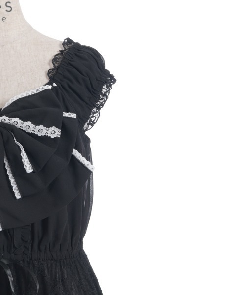 axes femme（アクシーズファム）の「リボンセットレースワンピース（ワンピース・レディース・ブラック/キナリ・FREE）」の10枚目の写真