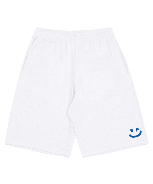 GRAVER（グレーバー）の「[ユニセックス]スモールドローイングスマイルバミューダトレーニングショートパンツ_メランジホワイト（その他パンツ・レディース・ホワイト・MEDIUM/LARGE）」の2枚目の写真
