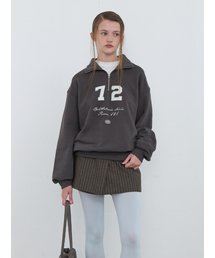 72 Half Zip-Up Pullover Charcoal
