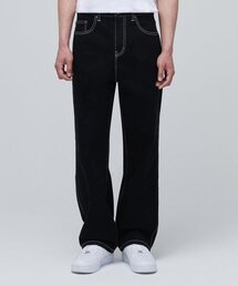MUSINSA STANDARD（ムシンサスタンダード）の「CONTRAST STITCH REGULAR FIT DENIM PANTS [BLACK]（デニムパンツ・メンズ）」