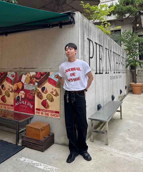 MUSINSA STANDARD（ムシンサスタンダード）の「コントラストステッチレギュラーフィットデニムパンツ[ブラック]（デニムパンツ・メンズ・その他・27/28/29/34/32/30/31/33/26/40/38/42/36）」の11枚目の写真