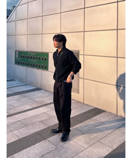 MUSINSA STANDARD（ムシンサスタンダード）の「コントラストステッチレギュラーフィットデニムパンツ[ブラック]（デニムパンツ・メンズ・その他・27/28/29/34/32/30/31/33/26/40/38/42/36）」の21枚目の写真