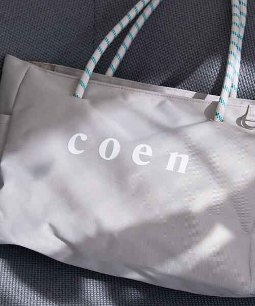 coen(コーエン)の「【再入荷/新色登場】coen(コーエン)ロゴ ポリキャンバスショルダーバッグ(WEB限定カラーあり)(ショルダーバッグ・レディース・グレー/ブラック/ネイビー/ベージュ・FREE)」の8枚目の写真
