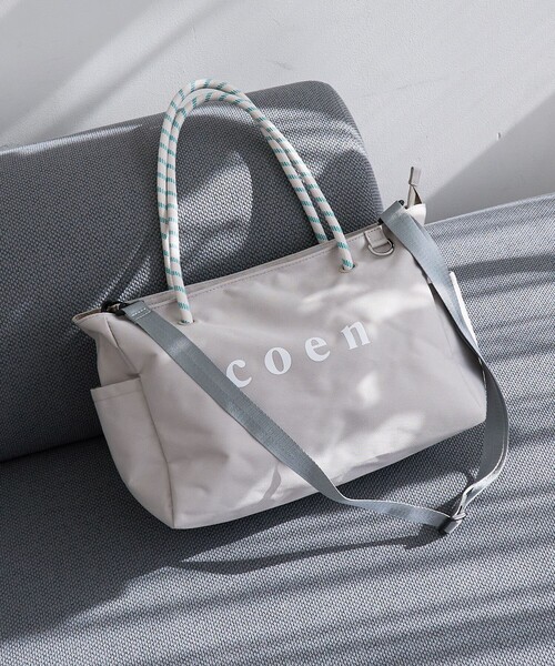 coen(コーエン)の「【再入荷/新色登場】coen(コーエン)ロゴ ポリキャンバスショルダーバッグ(WEB限定カラーあり)(ショルダーバッグ・レディース・グレー/ブラック/ネイビー/ベージュ・FREE)」の9枚目の写真