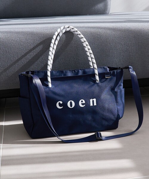 coen(コーエン)の「【再入荷/新色登場】coen(コーエン)ロゴ ポリキャンバスショルダーバッグ(WEB限定カラーあり)(ショルダーバッグ・レディース・グレー/ブラック/ネイビー/ベージュ・FREE)」の14枚目の写真
