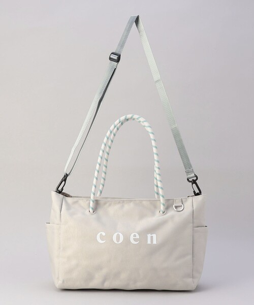 coen(コーエン)の「【再入荷/新色登場】coen(コーエン)ロゴ ポリキャンバスショルダーバッグ(WEB限定カラーあり)(ショルダーバッグ・レディース・グレー/ブラック/ネイビー/ベージュ・FREE)」の19枚目の写真