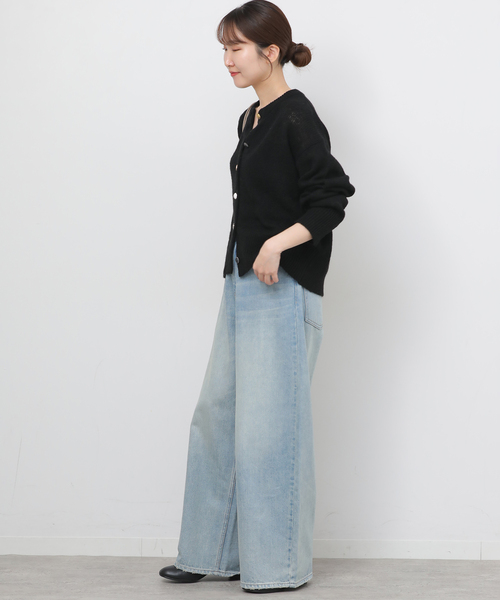JOURNAL STANDARD relume（ジャーナルスタンダード　レリューム）の「ビジューボタンカーディガン（カーディガン/ボレロ・レディース・チャコールグレー/ブラック・FREE）」の4枚目の写真