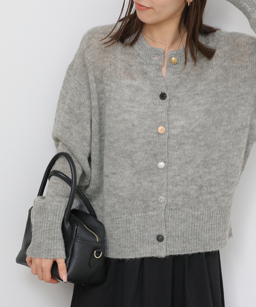 JOURNAL STANDARD relume（ジャーナルスタンダード　レリューム）の「ビジューボタンカーディガン（カーディガン/ボレロ・レディース・チャコールグレー/ブラック・FREE）」の15枚目の写真