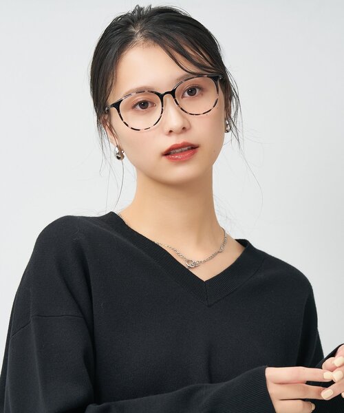 ✴︎美品✴︎ Zoff SMART オシャレなメガネ(度あり) 黒•茶 Zoff SMART with MAQuillAGE(マキアージュ)｜ボストン型 血色感 メガネ