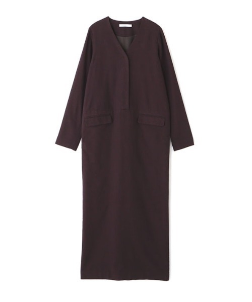 ETRE TOKYO(エトレトウキョウ)の「VネックIラインロングワンピース(ワンピース・レディース・ネイビー/ワイン・S/M)」の14枚目の写真