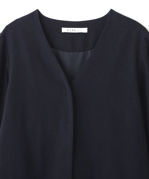 ETRE TOKYO(エトレトウキョウ)の「VネックIラインロングワンピース(ワンピース・レディース・ネイビー/ワイン・S/M)」の18枚目の写真