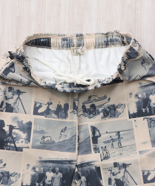 The Endless Summer（エンドレスサマー）の「TES HISTORY ALLOVER SHORTS / ショーツ（その他パンツ・メンズ・サンドベージュ/ホワイト/ライトグレー・X-LARGE/LARGE/MEDIUM/SMALL）」の14枚目の写真