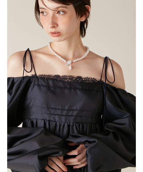 LILY BROWN（リリーブラウン）の「バルーンミニドレス（その他トップス・レディース・ドット/ネイビー/ピンク・F）」の10枚目の写真