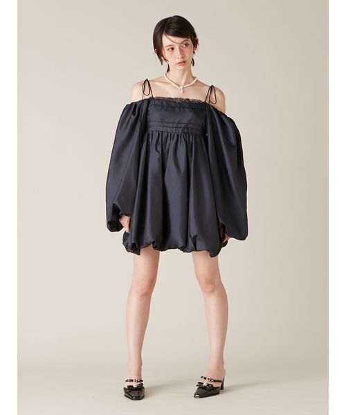 LILY BROWN（リリーブラウン）の「バルーンミニドレス（その他トップス・レディース・ドット/ネイビー/ピンク・F）」の15枚目の写真