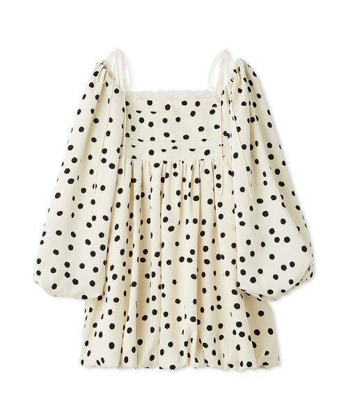 LILY BROWN（リリーブラウン）の「バルーンミニドレス（その他トップス・レディース・ドット/ネイビー/ピンク・F）」の22枚目の写真