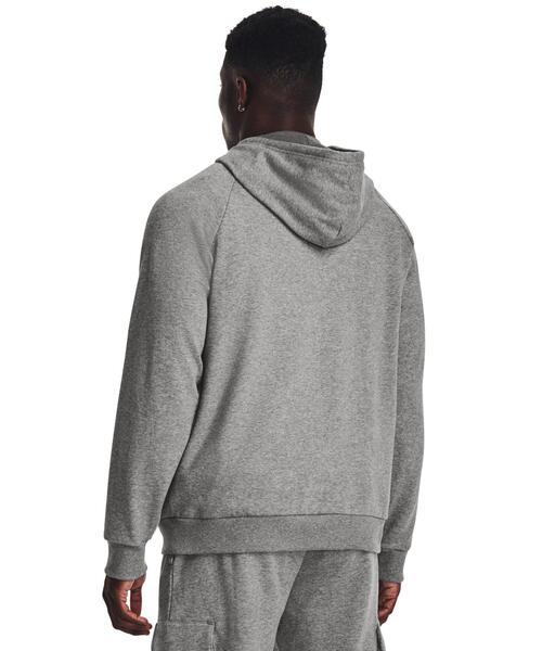 UNDER ARMOUR(アンダーアーマー)の「UAライバルフリース ロゴ フーディー(トレーニング/メンズ)(スウェット・メンズ・グレー×ホワイト・M/XL/L/S/2XL)」の2枚目の写真