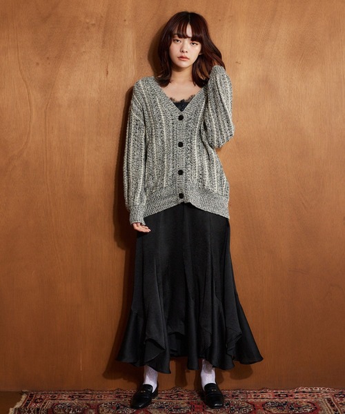 mysty woman（ミスティウーマン）の「エスカルゴマーメイドスカート6　636959（スカート・レディース・グレイッシュブルー/アイボリー/ブラック・FREE）」の16枚目の写真