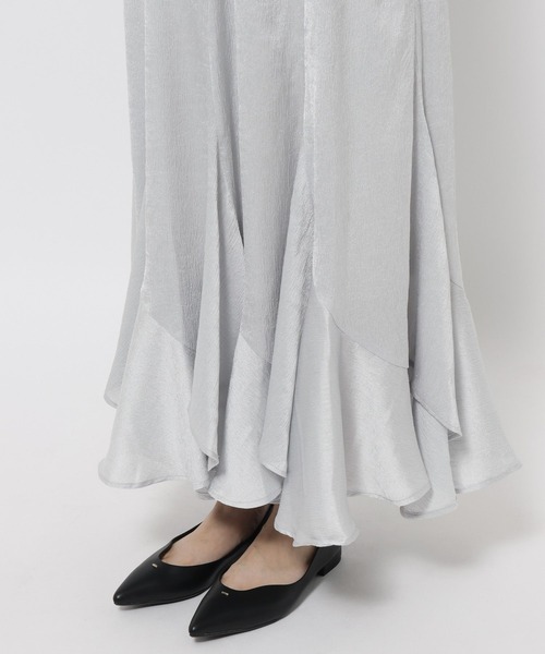 mysty woman（ミスティウーマン）の「エスカルゴマーメイドスカート6　636959（スカート・レディース・グレイッシュブルー/アイボリー/ブラック・FREE）」の5枚目の写真