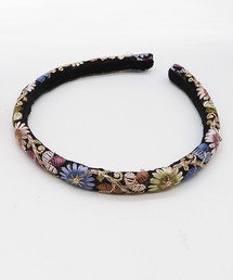 Zoule（ゾーラ）の「Zoule ゾーラ：embroidery band６　フラワー刺繍　カチューシャ（カチューシャ）」
