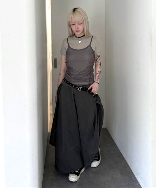 INSILENCE WOMEN(インサイレンスウーマン)の「ノーティッドマキシジャージスカートBLACK(スカート・レディース・その他・SMALL)」の3枚目の写真
