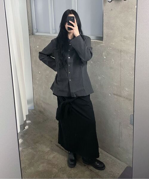 INSILENCE WOMEN(インサイレンスウーマン)の「ノーティッドマキシジャージスカートBLACK(スカート・レディース・その他・SMALL)」の16枚目の写真