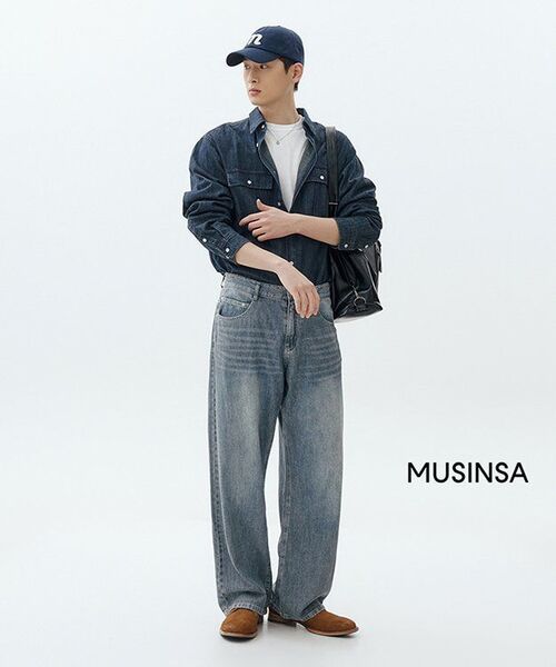DECET（デケト）の「[リネンライク]Linen Like Mid Rise Wide Jeans DCPT039MidBlueB（デニムパンツ・メンズ・その他・26/28/30/32/34）」の16枚目の写真