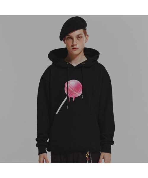 DYSFUNCT(ディスファンクト)の「TOO SWEET BUT CUTE HOODIE (BLACK/PINK)(パーカー・レディース・その他・LARGE/MEDIUM)」の1枚目の写真