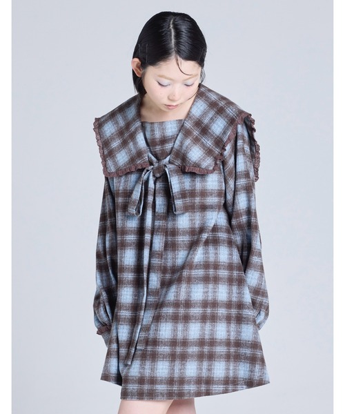 Little sunny bite(リトルサニーバイト)の「/Little Sunny Bite/check dress(ドレス・レディース・ピンク/ブラック・MEDIUM/SMALL)」の13枚目の写真