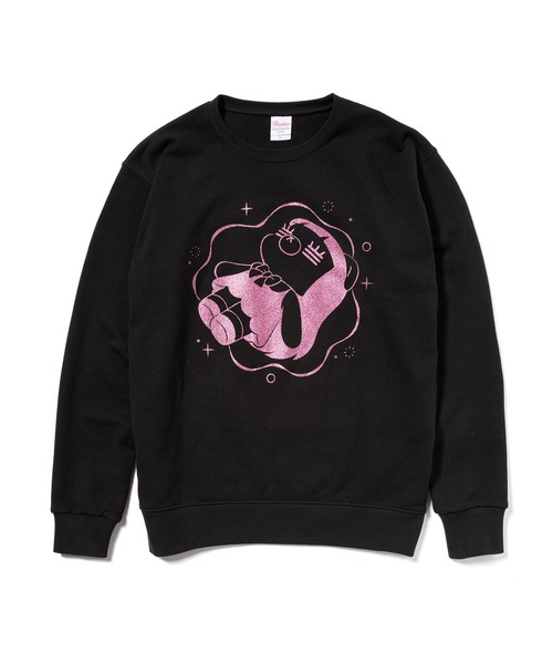 ZOZO（ゾゾ）の「コレサワ BLACK COLLECTION by ZOZOTOWN　れ子ちゃんラメスウェットセットアップ(ホログラムステッカー付き)（セットアップ・レディース・ブラック・LL/L/M）」の3枚目の写真