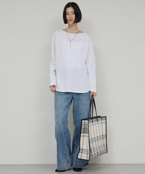 GALLARDAGALANTE(ガリャルダガランテ)の「【2.718】トリミングトート L(トートバッグ・レディース・ブラック/ベージュ・FREE)」の4枚目の写真