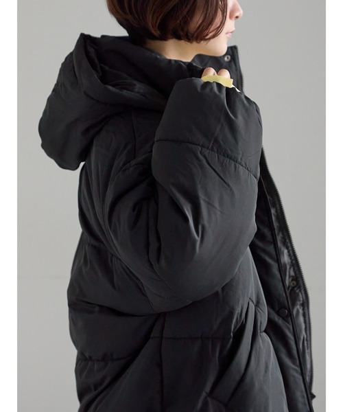 Samansa Mos2（サマンサ モスモス）の「【ZOZO限定】裾ラウンドフェイクダウン（ブルゾン・レディース・ブラック/キナリ・F）」の6枚目の写真