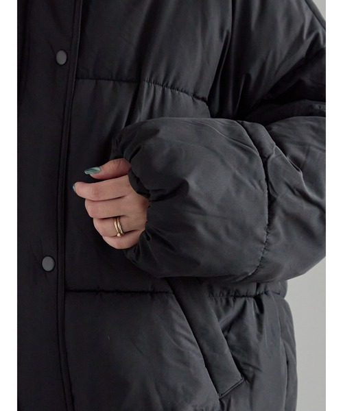 Samansa Mos2（サマンサ モスモス）の「【ZOZO限定】裾ラウンドフェイクダウン（ブルゾン・レディース・ブラック/キナリ・F）」の12枚目の写真