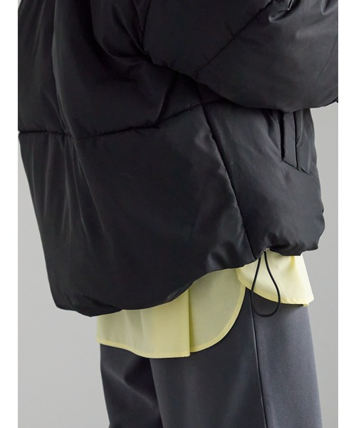 Samansa Mos2（サマンサ モスモス）の「【ZOZO限定】裾ラウンドフェイクダウン（ブルゾン・レディース・ブラック/キナリ・F）」の14枚目の写真