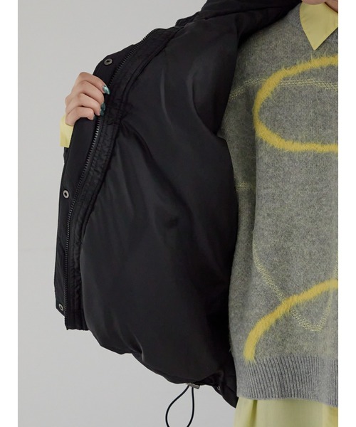 Samansa Mos2（サマンサ モスモス）の「【ZOZO限定】裾ラウンドフェイクダウン（ブルゾン・レディース・ブラック/キナリ・F）」の16枚目の写真